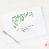 Modern Botanisch Bruiloft Dank u Favor Sticker (Envelop)