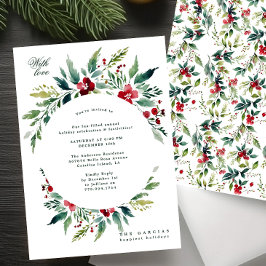 Modern Botanisch Custom Christmas Holiday Party Kaart