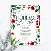Modern Botanisch Custom Christmas Holiday Party Kaart