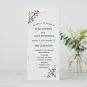 Modern Botanisch Elegant Huwelijksprogramma (Staand voorkant)