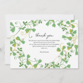 Modern Botanisch Fotocollage Spring Baby shower Bedankkaart (Achterkant)