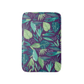 Modern Botanisch Groen Blad Naadloos Patroon Badmat (Voorkant Verticaal)