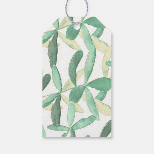 Modern Botanisch groen bruiloft dank u Cadeaulabel (Achterkant)