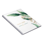 Modern botanisch groen bruiloft gastenboek notitieboek (Rechterzijde)