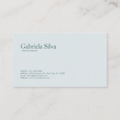 Modern botanisch groen en goudmarmer visitekaartje (Achterkant)