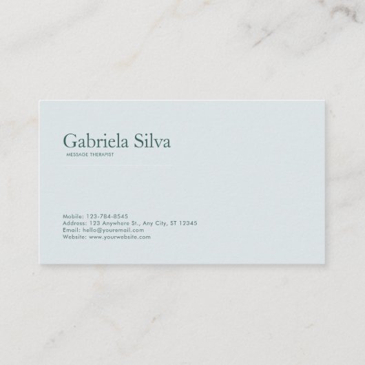 Modern botanisch groen en goudmarmer visitekaartje (Achterkant)