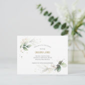 Modern, Botanisch, Groenelementen, Geslachtsneutra Uitnodiging Briefkaart (Staand voorkant)