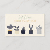Modern Botanisch huis Plant Shop fun simpel Visitekaartje (Voorkant)