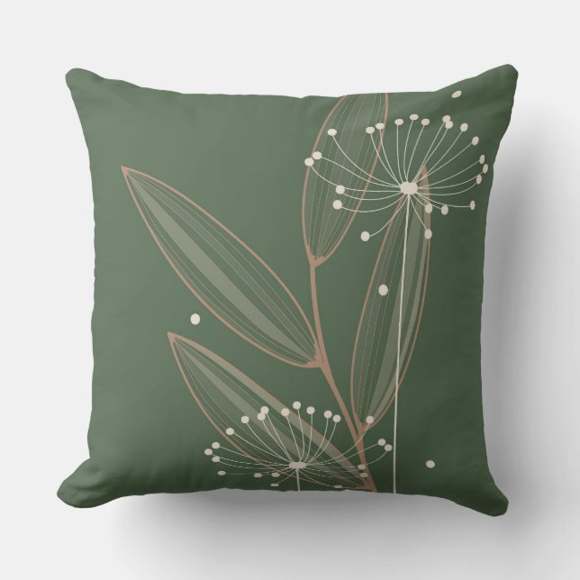 Modern Botanisch Kussen (Voorkant)