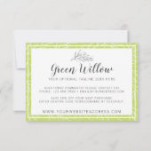 Modern botanisch Leaf Green Minimalist Dank u Bedankkaart (Achterkant)