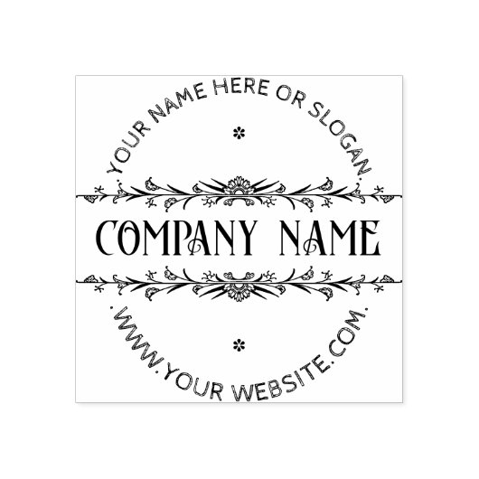 MODERN BOTANISCH LIJST|Gepersonaliseerde zakelijke Rubberstempel (Afrduk)