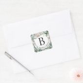 Modern Botanisch Monogram Retour Adres Label (Envelop)