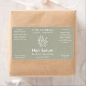 Modern botanisch neutraal groen natuurproduct etiket (Insitu)