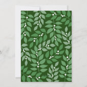 Modern botanisch olijfgroen - 3 foto feestdagenkaart (Achterkant)