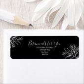 Modern Botanisch Schrift Retouradres Label (Insitu)
