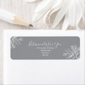 Modern Botanisch Schrift Retouradres Label (Insitu)