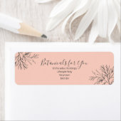 Modern Botanisch Schrift Retouradres Label (Insitu)