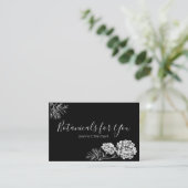 Modern Botanisch Script en Drawn Flowers UK/Euro Visitekaartje (Staand voorkant)