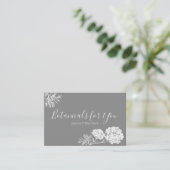 Modern Botanisch Script en Drawn Flowers UK/Euro Visitekaartje (Staand voorkant)