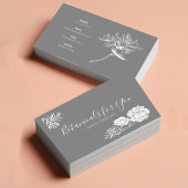 Modern Botanisch Script en Drawn Flowers UK/Euro Visitekaartje
