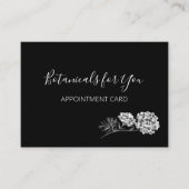 Modern Botanisch Script en getekende bloemen Visitekaartje (Voorkant)