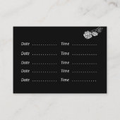 Modern Botanisch Script en getekende bloemen Visitekaartje (Achterkant)