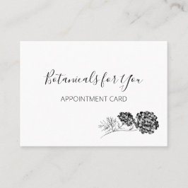 Modern Botanisch Script en getekende bloemen Visitekaartje