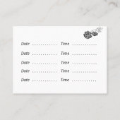 Modern Botanisch Script en getekende bloemen Visitekaartje (Achterkant)