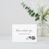 Modern Botanisch Script en getekende bloemen Visitekaartje (Staand voorkant)