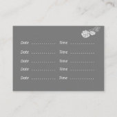 Modern Botanisch Script en getekende bloemen Visitekaartje (Achterkant)