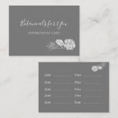 Modern Botanisch Script en getekende bloemen Visitekaartje (Voorkant / Achterkant)