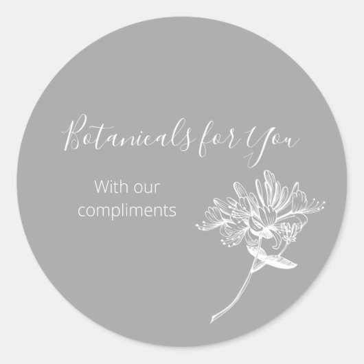 Modern Botanisch Script en Honeysuckle Sticker (Voorkant)