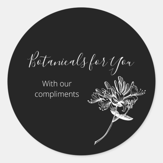 Modern Botanisch Script en Honeysuckle Sticker (Voorkant)