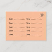 Modern Botanisch Script en Honeysuckle Visitekaartje (Achterkant)