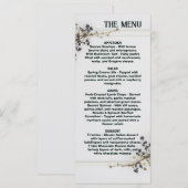 Modern botanisch trouwmenu , Trouwmenu Menu (Voorkant / Achterkant)