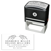 Modern Botanisch Twee Achternamen Retouradres Zelfinktende Stempel (In situ)