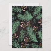 Modern Botanisch Wees Vrolijk Kerstmis Feestdagenkaart (Achterkant)