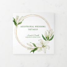 Modern Botanisch | White Lily Wedding Details Tri-