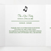 Modern Botanisch | White Lily Wedding Details Tri- Drieluik Kaart (Binnenkant midden)