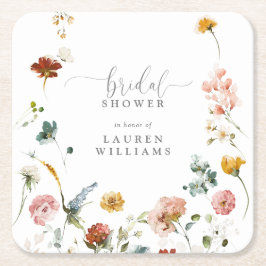 Modern Botanische Tuin Bloemen Vrijgezellenfeest Kartonnen Onderzetters