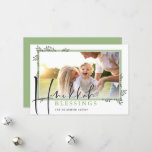 MODERN BOTANISCHE zegeningen lijst zwart groen Feestdagenkaart<br><div class="desc">door kat massard >>> www.simplysweetPAPERIE.com <<< Een elegant, eenvoudig botanisch fotoontwerp. Maximale oppervlakte om ook uw mooie familie weer te geven! TIPS 1. Resize/van plaats de foto de "pas het"knoop aan. 2. U kunt de doopvonten ook veranderen, meer tekst bewegen en toevoegen! JE FOTO MOET HELPEN OM ZO GELIJK TE...</div>