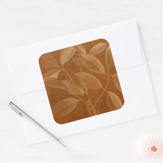 Modern Botany VI Vierkante Sticker (Envelop)