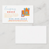 Modern Bounce House Logo Party Carnival Rentals Visitekaartje (Voorkant / Achterkant)