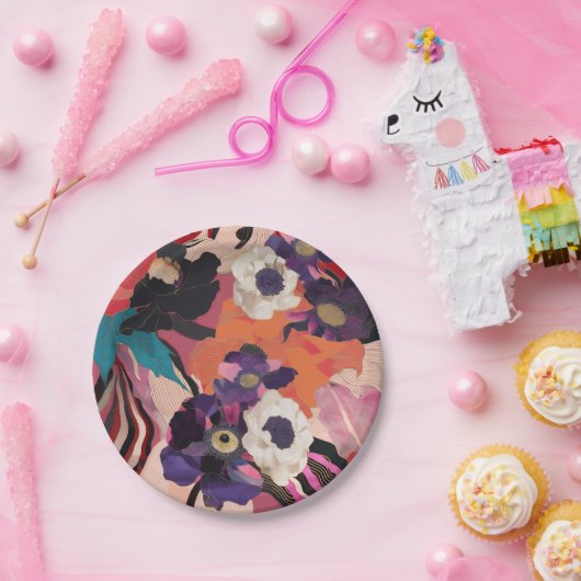 Modern Bouquet Papieren Bordje (Feest)