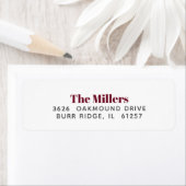 Modern Bourgogne Merlot Red Holiday Family label (Insitu)