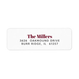 Modern Bourgogne Merlot Red Holiday Family label