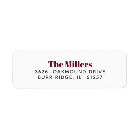 Modern Bourgogne Merlot Red Holiday Family label (Voorkant)