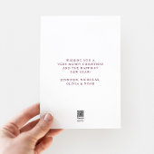 Modern Bourgogne Script Een foto van Kerstmis Feestdagenkaart