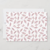 Modern Bourgogne Surprise Foto Verloving Aankondiging (Achterkant)