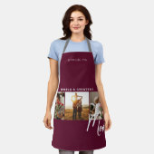 Modern Bourgondië Drie foto koken Schort (Gedragen)